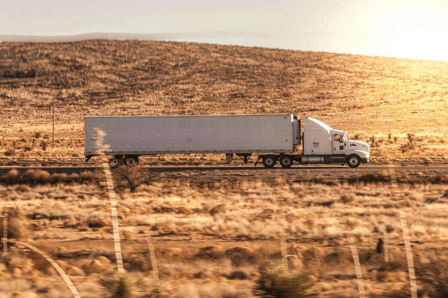 A large truck with advanced driver assistance system