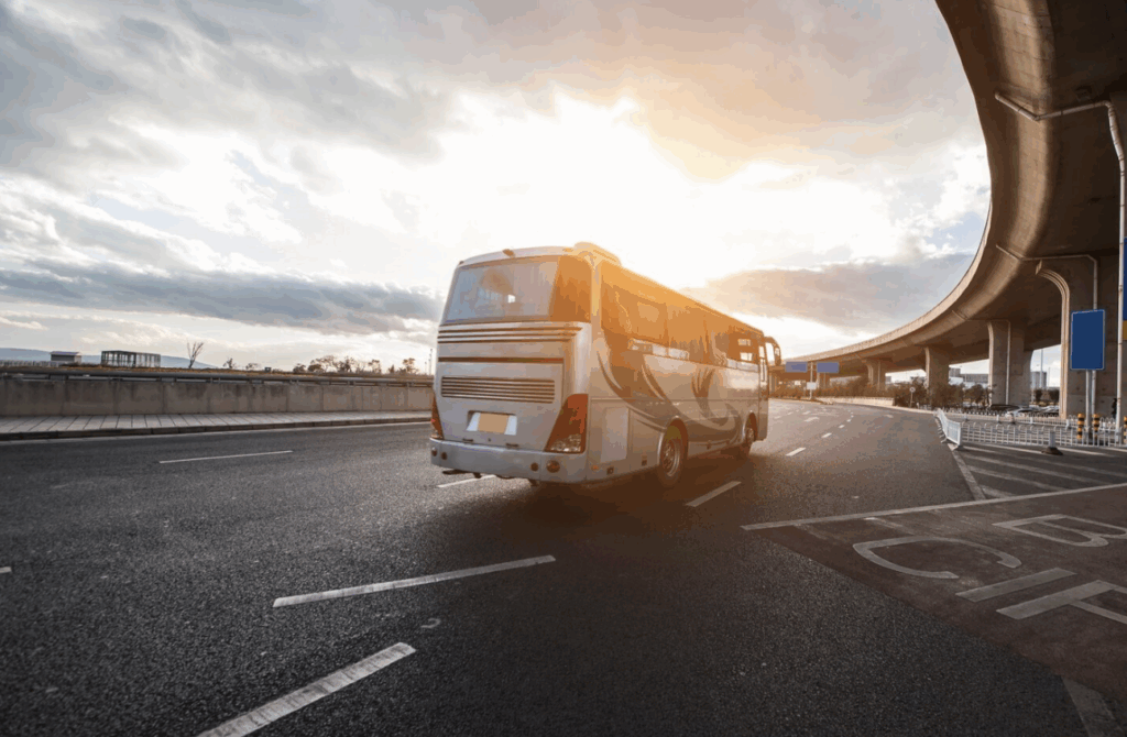 A modern passenger bus.