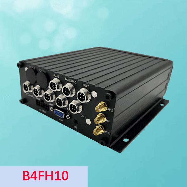 B4FH10 hybrid mobile DVR with analog and IP camera connections